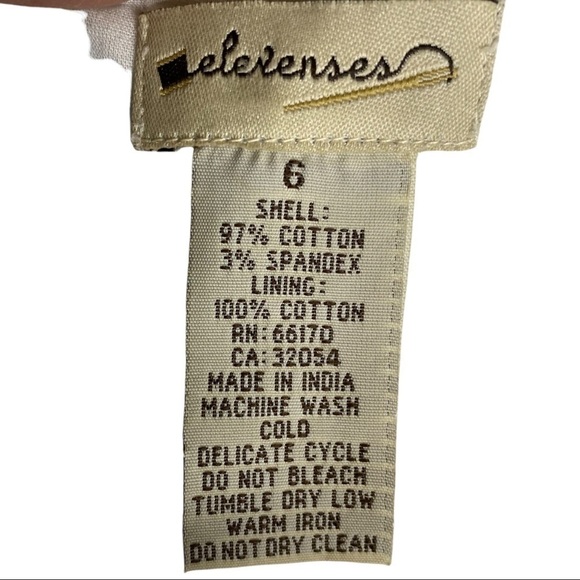 Anthropologie Elevenses Size 6 M Cotton & spandex Dress Lining & Crisscross Back - Picture 7 of 7